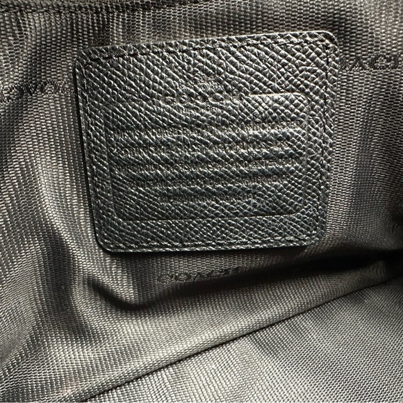 Coach Mini Crosby Carryall in Printed Crossgrain Leather 34774 Blue Black Flora - Picture 11 of 13